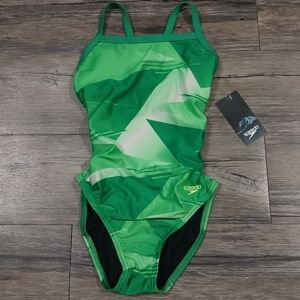 Speedo Pro LT Swimsuit Size 26 Green
